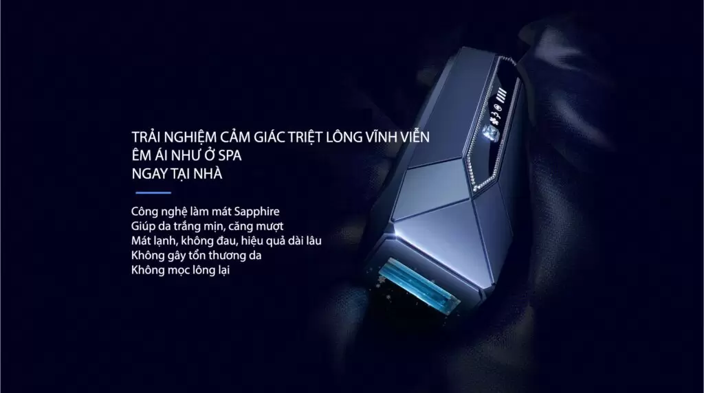 Máy triệt lông trẻ hoá da công nghệ IPL sapphire lạnh pin sạc NanoTime B65Pro 4 Trải nghiệm triệt lông êm ái tại nhà với B65Pro