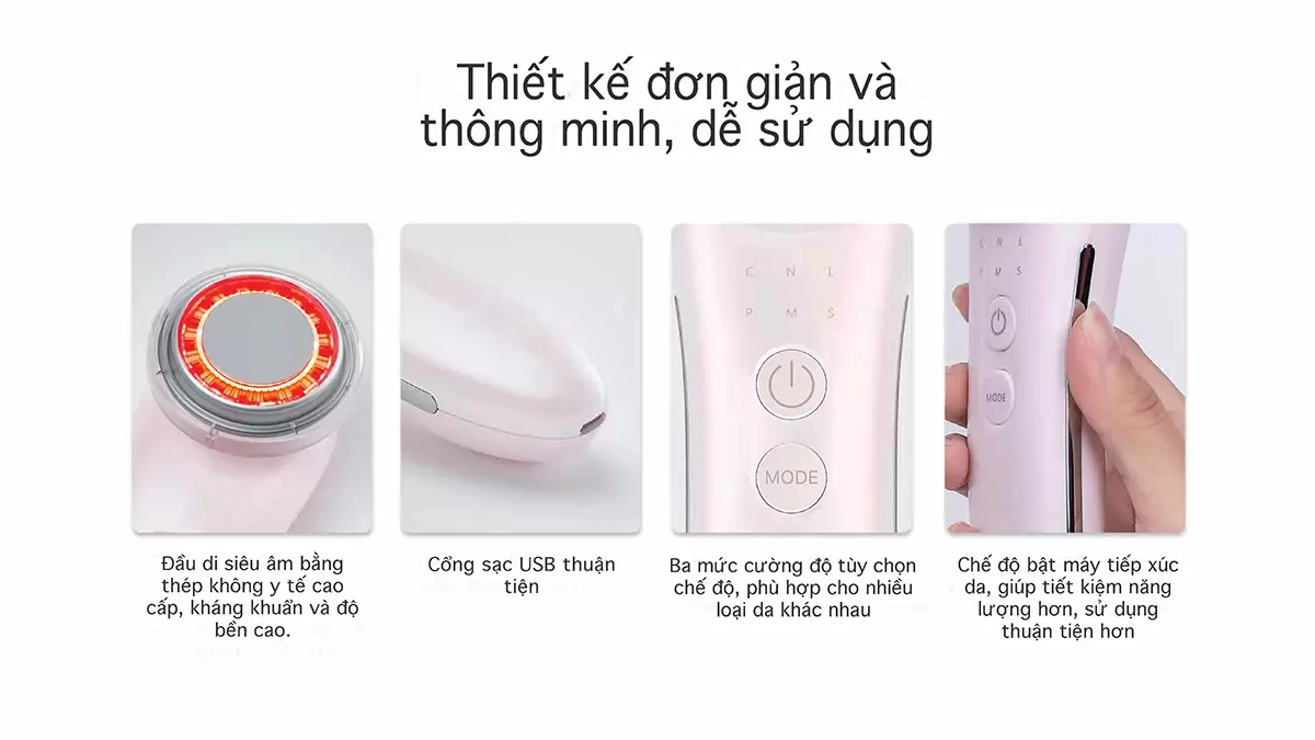 Máy điện di tinh chất đa năng 6 in1 NanoTime F65U 8 Máy điện di tinh chất NanoTime F65U có thiết kế đơn giản dễ sử dụng