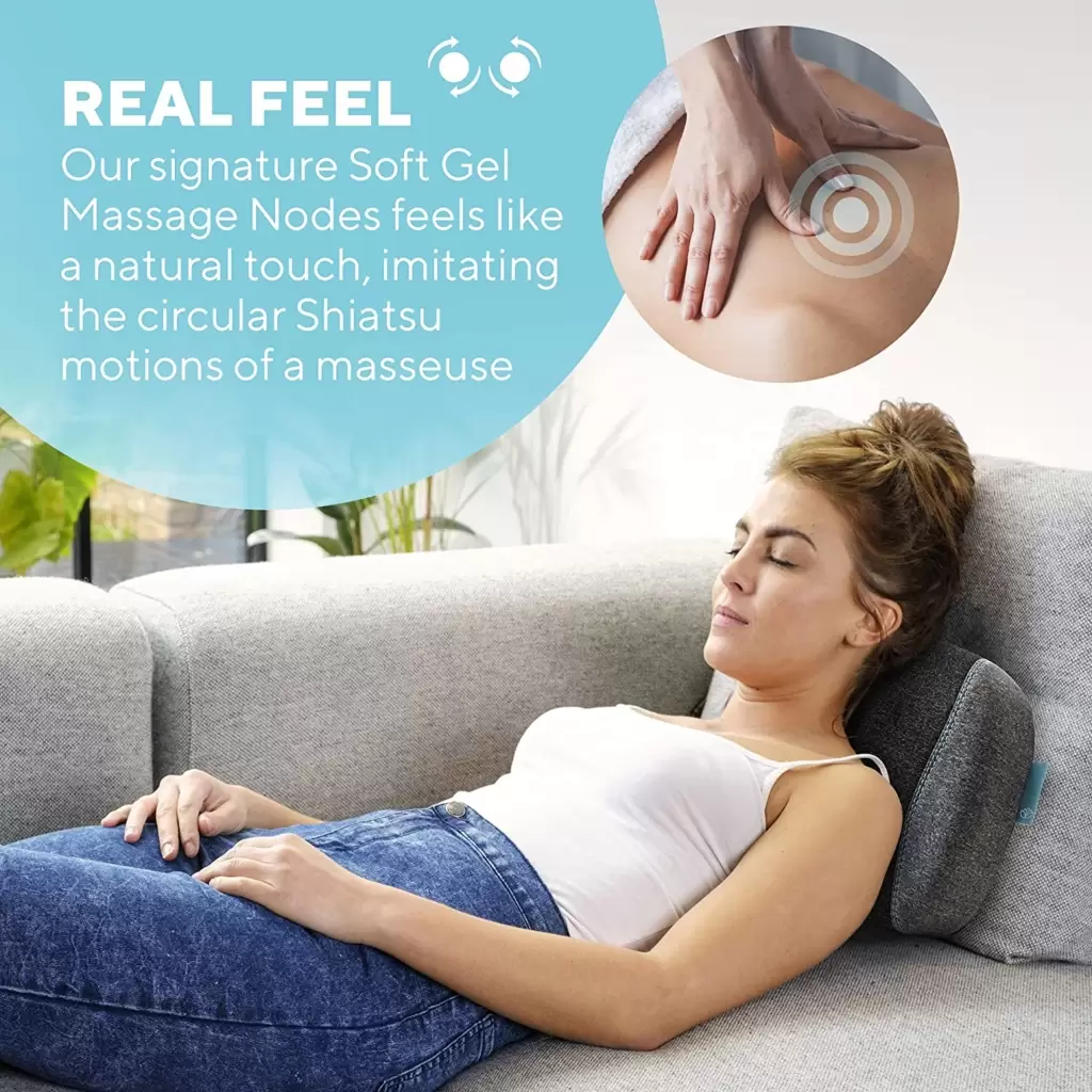 Gối Massage Shiatsu TruHeat Homedics TH-SPTF2000 4 Gối massage Homedics TH-SPTF2000 mang lại cảm giác massage chân thực
