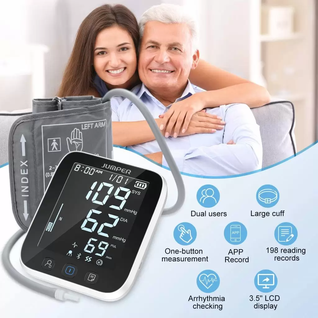 Máy đo huyết áp bắp tay Jumper JPD-HA121 (Bluetooth) 5 Máy đo huyết áp bắp tay Jumper JPD-HA121 (Bluetooth)