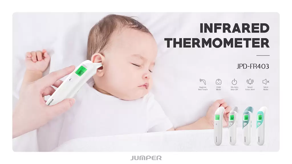 Nhiệt kế điện tử hồng ngoại đo trán và tai Jumper JPD-FR403 4 Nhiệt kế điện tử hồng ngoại đo trán và tai Jumper JPD-FR403