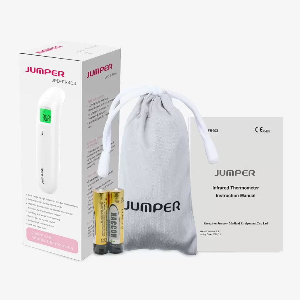 Nhiệt kế điện tử hồng ngoại đo trán và tai Jumper JPD-FR403 6 Nhiệt kế điện tử hồng ngoại đo trán và tai Jumper JPD-FR403
