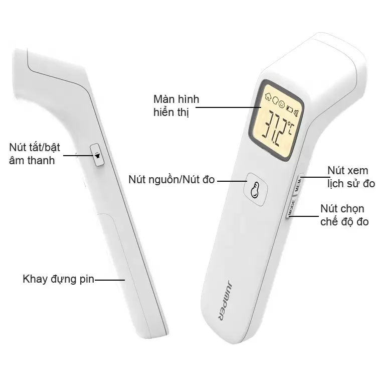 Nhiệt kế hồng ngoại không tiếp xúc đa năng Jumper JPD-FR203 6 Nhiệt kế hồng ngoại không tiếp xúc đa năng Jumper JPD-FR203