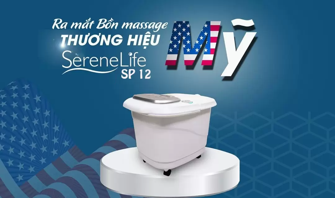 Bồn ngâm chân massage SereneLife SLFTSP12 5 Bồn ngâm chân con lăn tự động SereneLife SLFTSP12 thương hiệu Mỹ